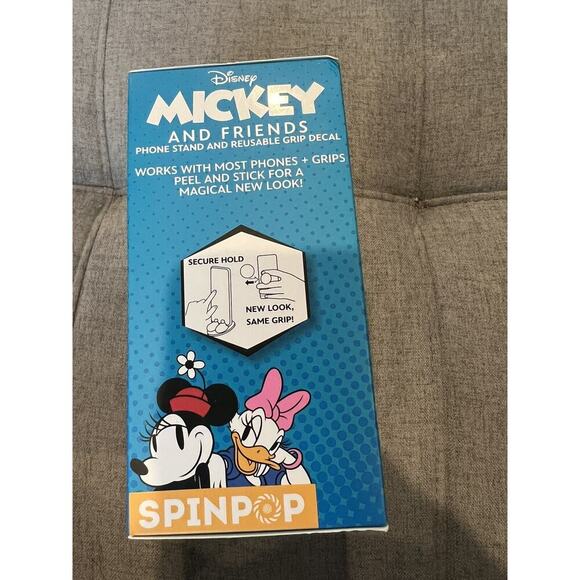 NEW Spin Pop Disney - MICKEY AND FRIENDS PHONE STAND /REUSABLE GRIP DECAL - Picture 2 of 2